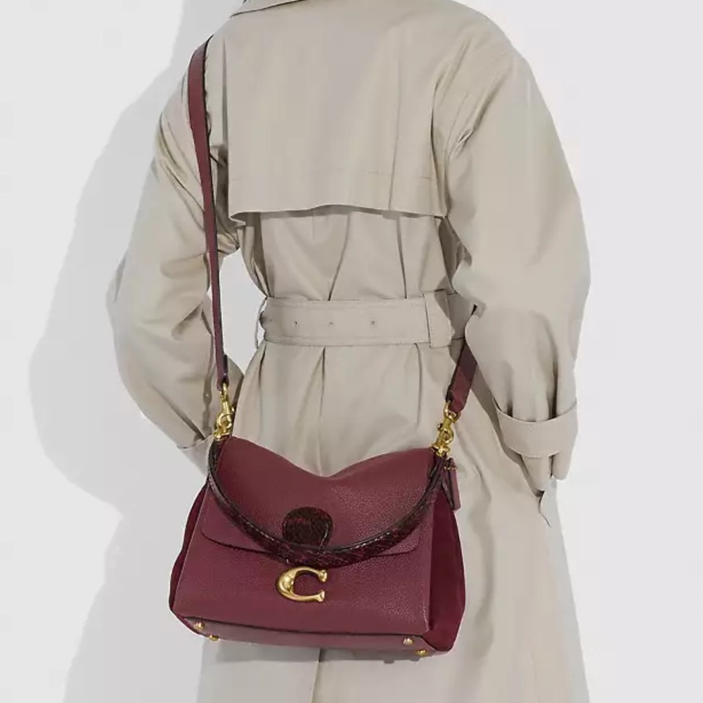 Coach May Shoulder Bag With Snakeskin Detail - Picture 12 of 15